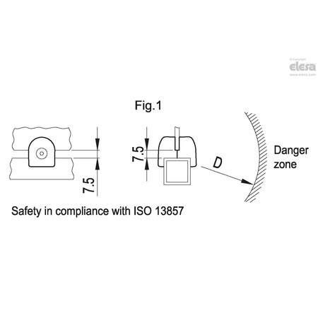 Elesa Support clamp for panels and electro-welded mesh, PPR.25-A-4-C33 PPR